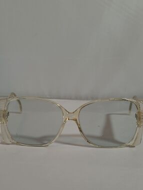 Vintage Tone Ray Champagne Eyeglasses 70s 80s Retro Square Eyeglass Frames
